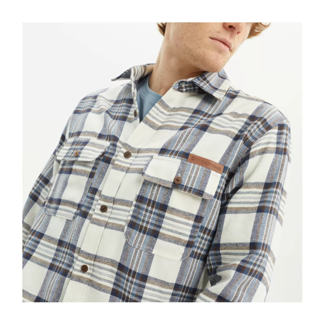 Hydroponic Camisas>Camisa GAVIOTA White Blue Check