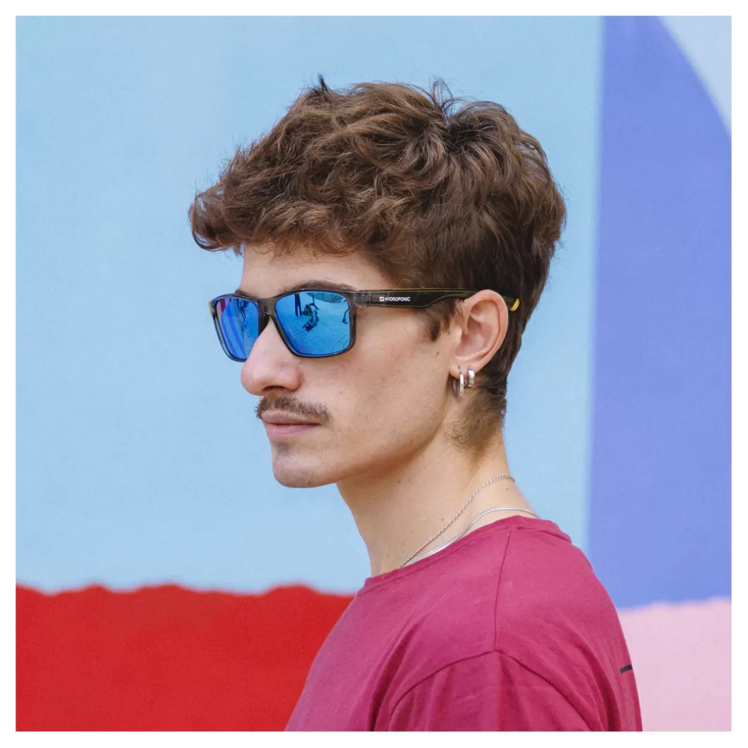 Hydroponic Gafas De Sol>Gafas De Sol EW TULIP Clear Grey + Blue Mirror