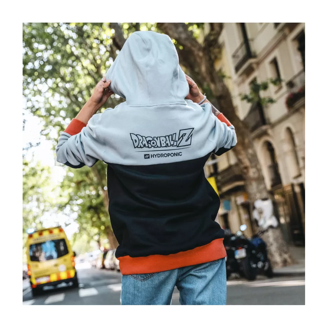Hydroponic Dragon Ball Z Colabo | Sudaderas Con Capucha>Sudadera Con Capucha DRAGON BALL Z GOKU SAIYAN Misty Blue / Black / Terracota