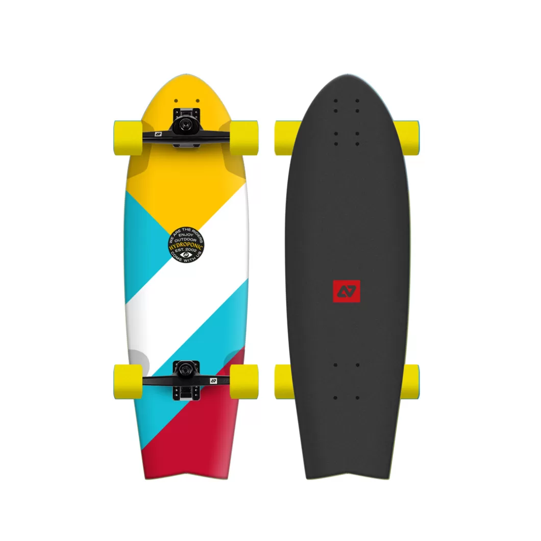 Hydroponic Surfskate Completos>Surfskate FISH 31,5'' Vortex 2.0 Yellow Red